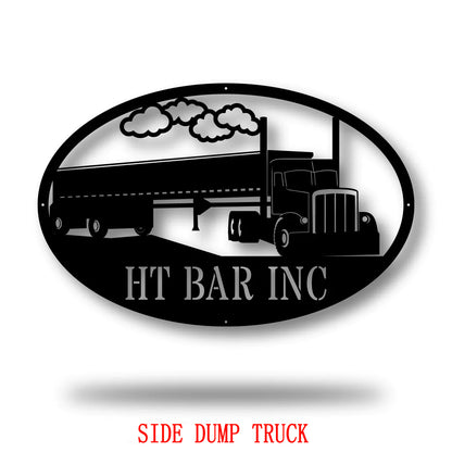 Custom Truck Monogram Metal Sign