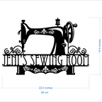 Personalized Sewing Machine Metal Sign