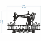 Personalized Sewing Machine Metal Sign