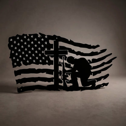 Memorial American Soldiers Metal Wall Decor