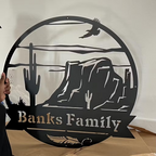 Personalized Desert Oasis Metal Monogram