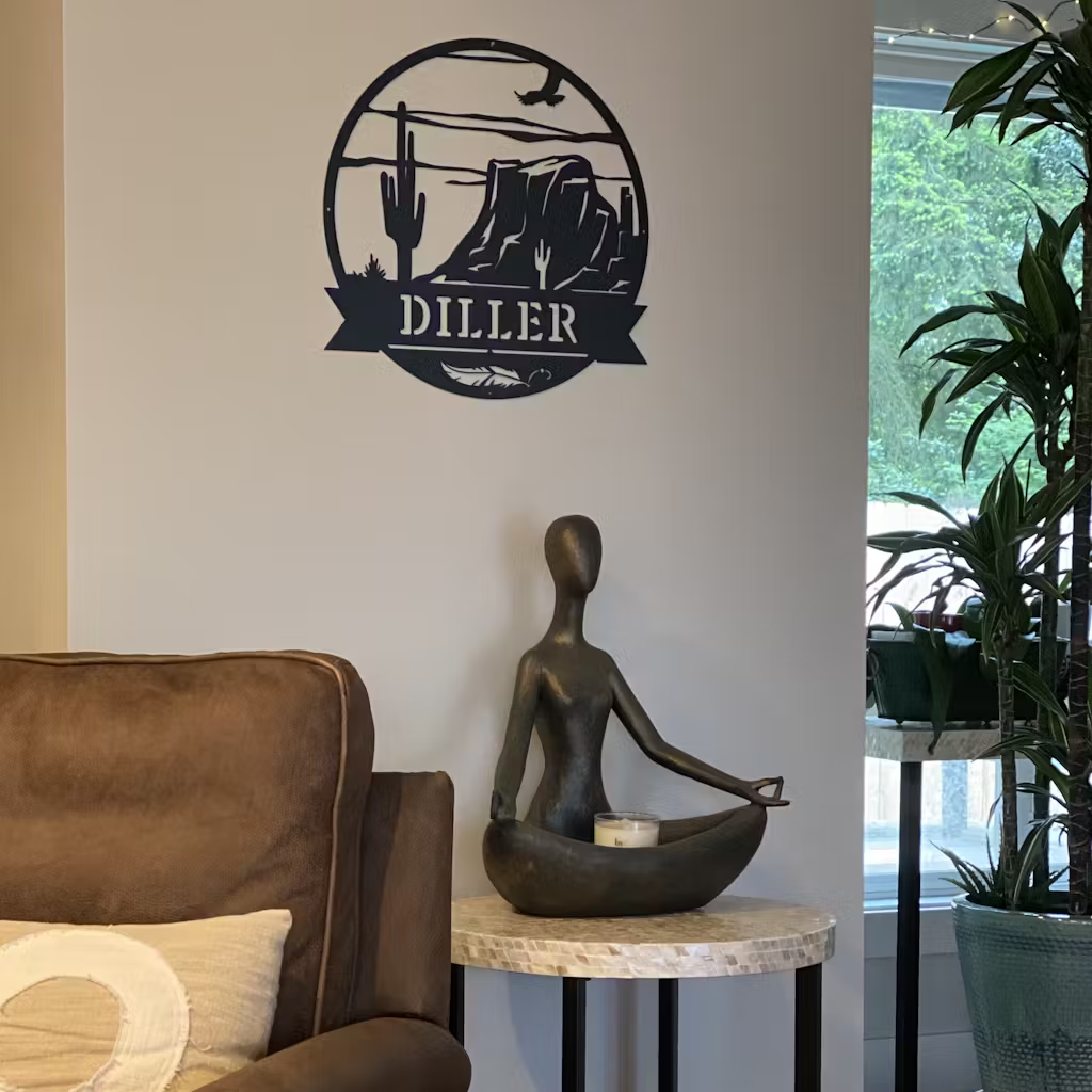 Personalized Desert Oasis Metal Monogram