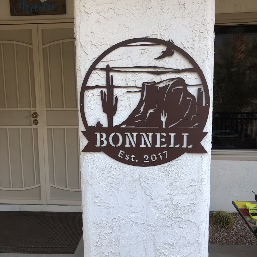 Personalized Desert Oasis Metal Monogram