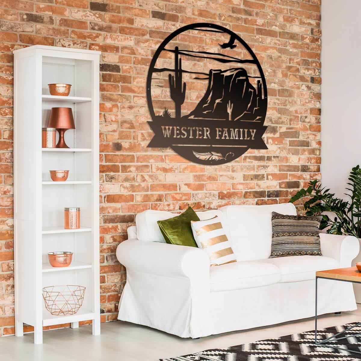 Personalized Desert Oasis Metal Monogram