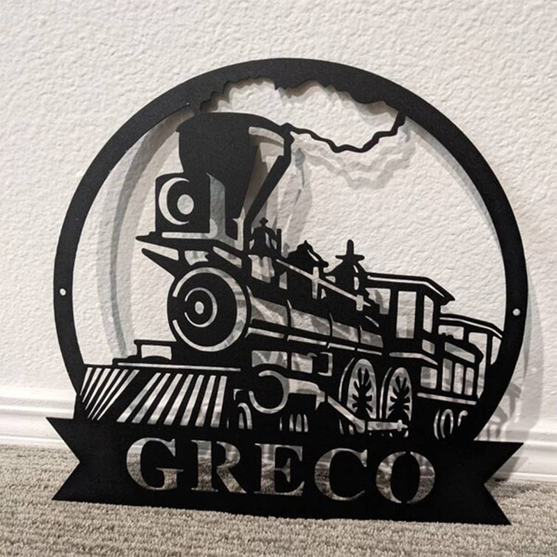 Personalized Train Metal Sign