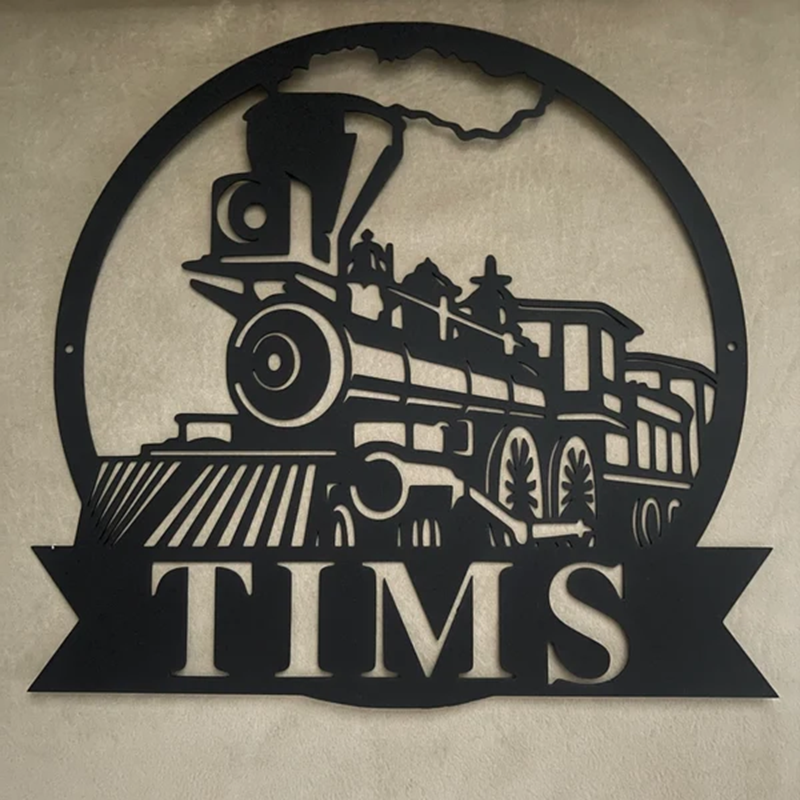 Personalized Train Metal Sign