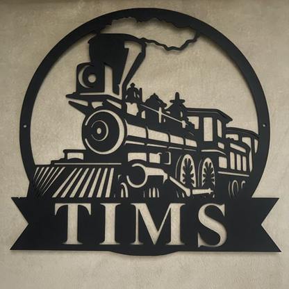 Personalized Train Metal Sign