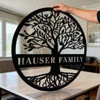 Custom Name Tree of Life Metal Sign
