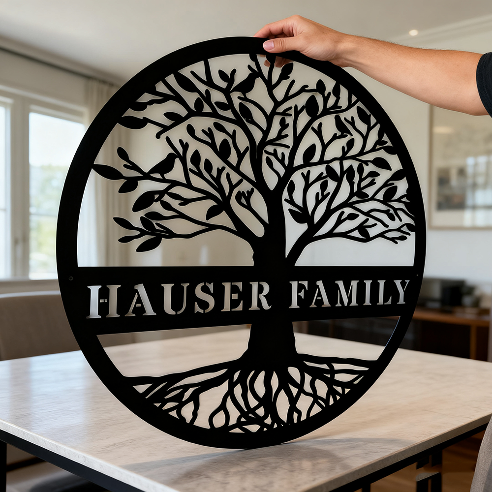 Custom Name Tree of Life Metal Sign