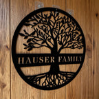 Custom Name Tree of Life Metal Sign