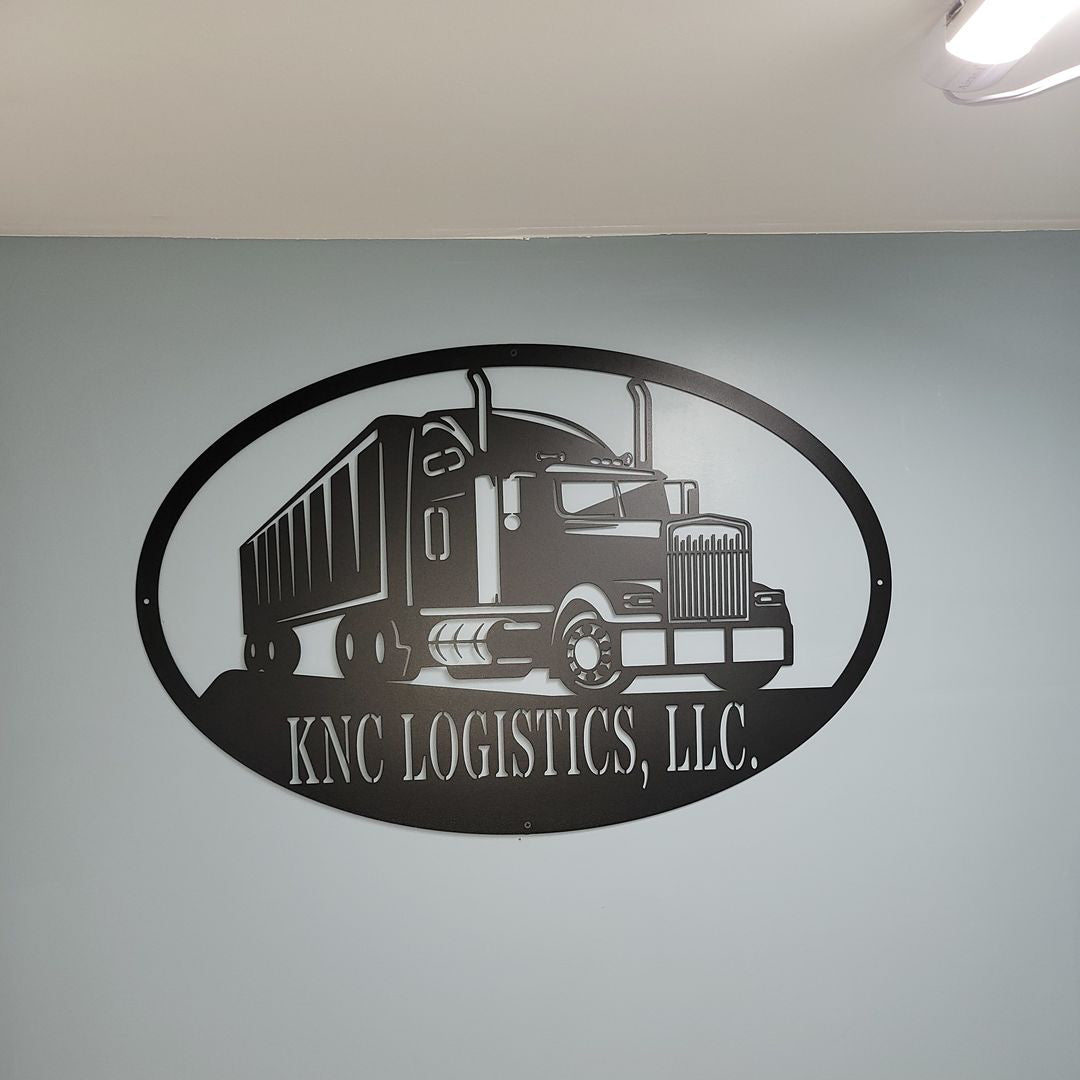 Custom Truck Monogram Metal Sign