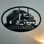 Custom Truck Monogram Metal Sign