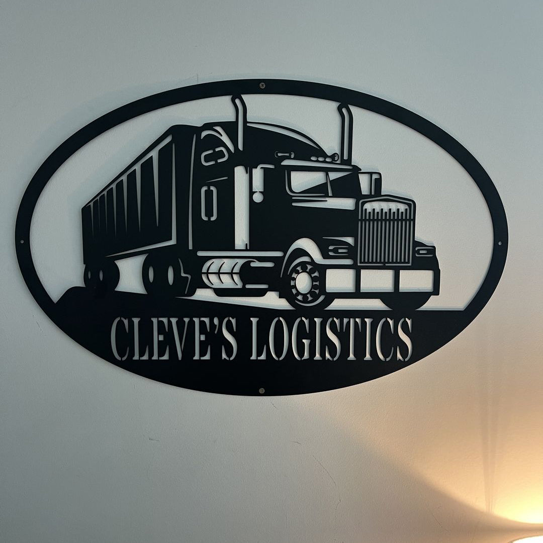 Custom Truck Monogram Metal Sign