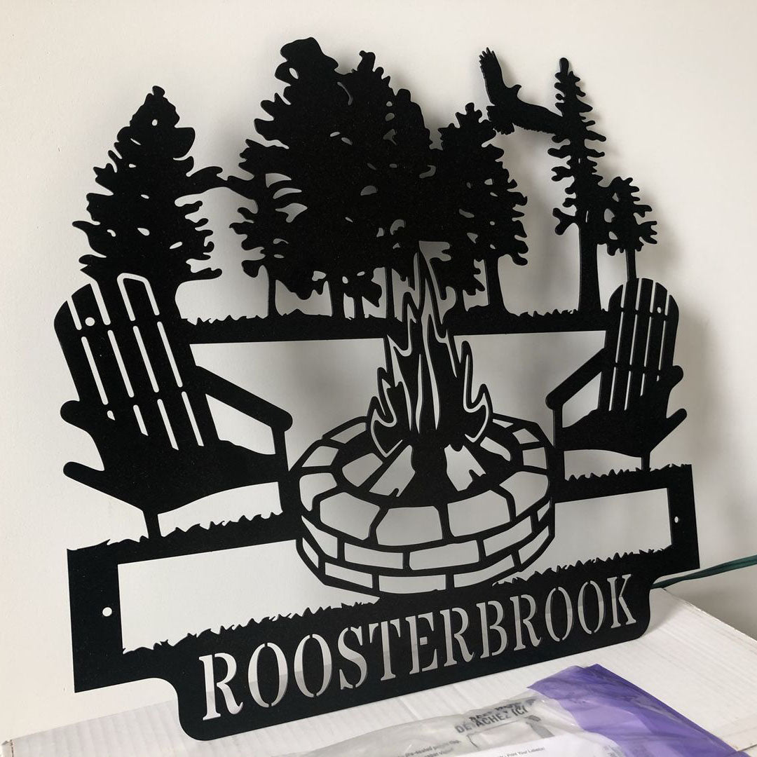 Custom Campfire Metal Monogram