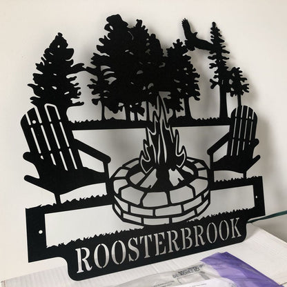 Custom Campfire Metal Monogram