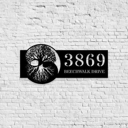 Personalized Metal Address Sign