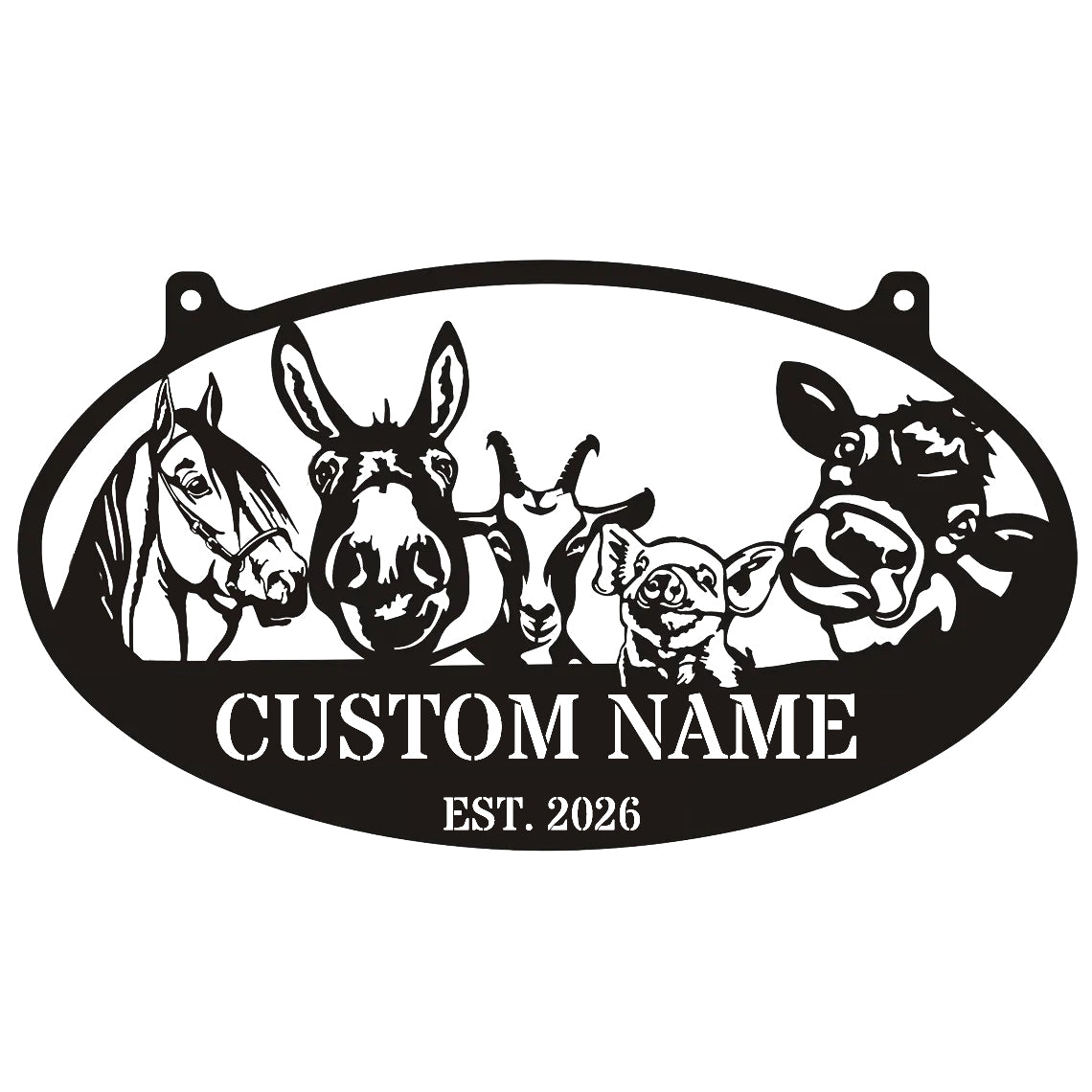 Personalized Farm Life Metal Sign