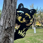 Peeping Middle Finger Animal Metal Sign Yard Art Decor