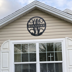 Personalized Family Name Metal Monogram