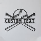 Personalized Baseball Metal Monogram