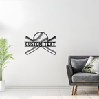 Personalized Baseball Metal Monogram