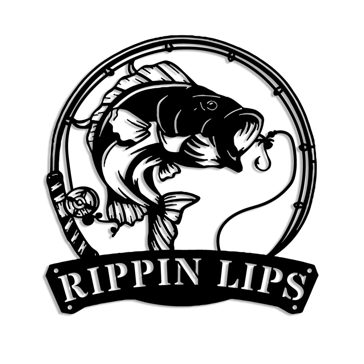 Choose Your Fish Monogram Metal Sign