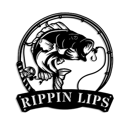 Choose Your Fish Monogram Metal Sign