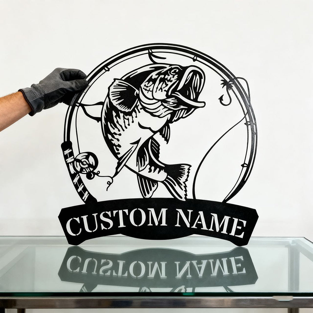 Choose Your Fish Monogram Metal Sign