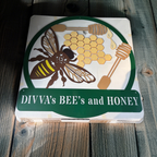 Personalized Painted Metal Bee Art