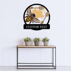 Personalized Painted Metal Bee Art