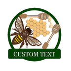 Personalized Painted Metal Bee Art