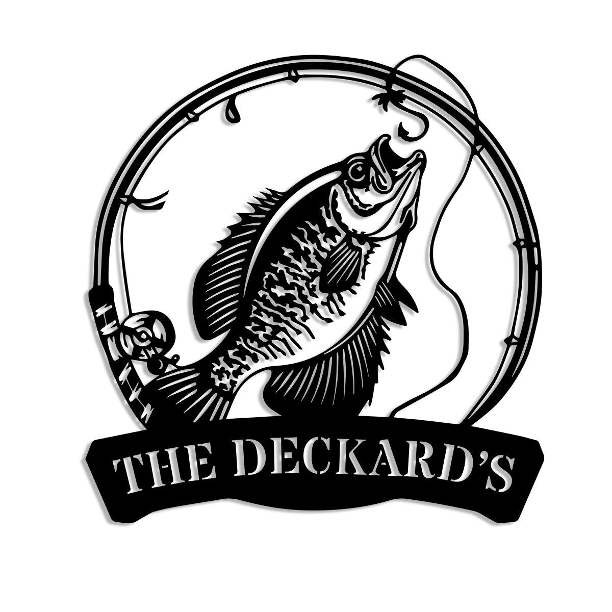 Choose Your Fish Monogram Metal Sign