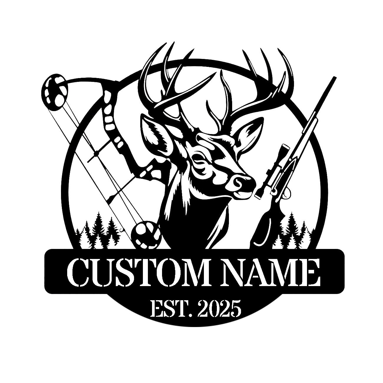 Custom Deer Hunter Metal Sign