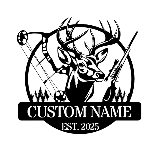 Custom Deer Hunter Metal Sign