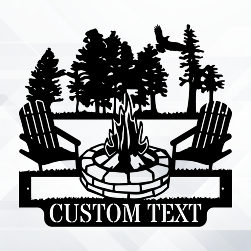 Custom Campfire Metal Monogram