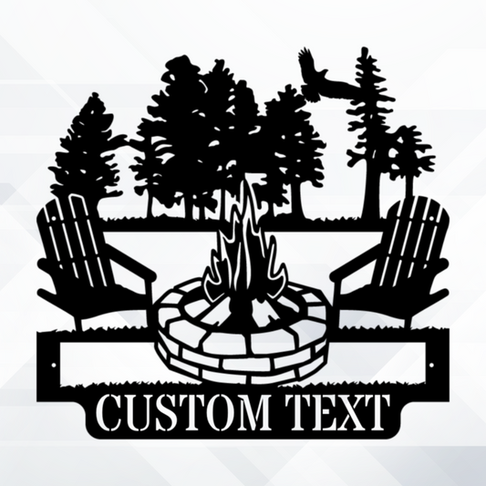 Custom Campfire Metal Monogram