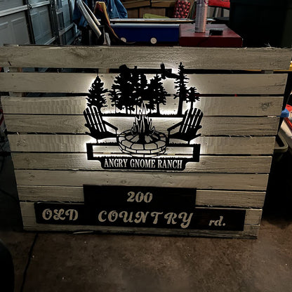 Personalized Campfire Metal Sign