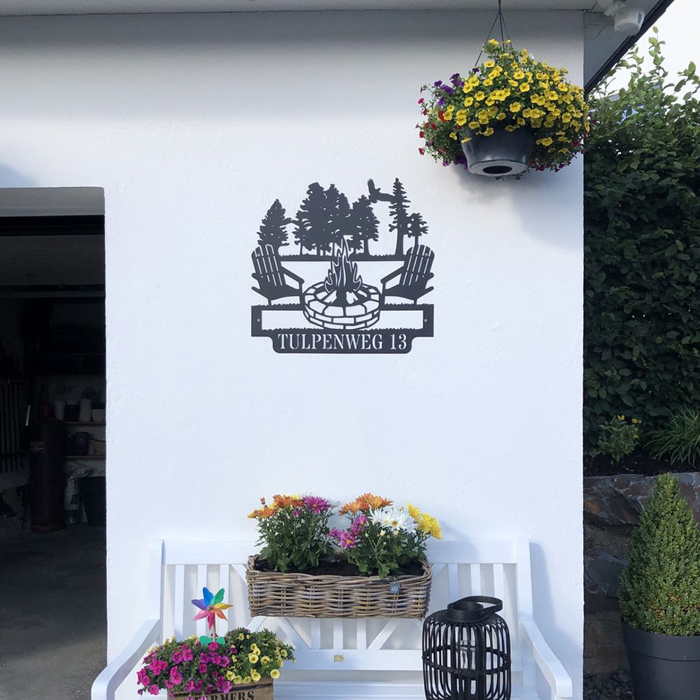 Personalized Campfire Metal Sign