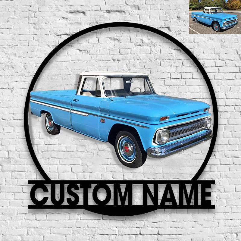 Personalized car photo metal wall Sign