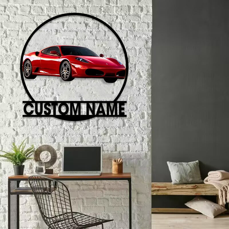 Personalized car photo metal wall Sign