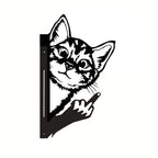 Peeping Middle Finger Animal Metal Sign Yard Art Decor