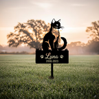 Custom Cat Grave Marker-Outdoor Metal Pet Sign
