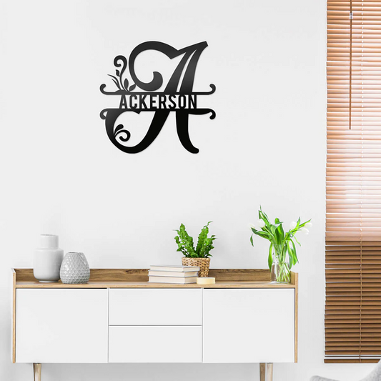 Custom Family Last Name Metal Letter Art