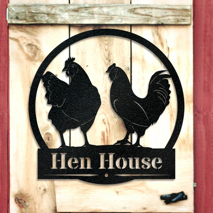 Custom Chicken Coop Metal Sign