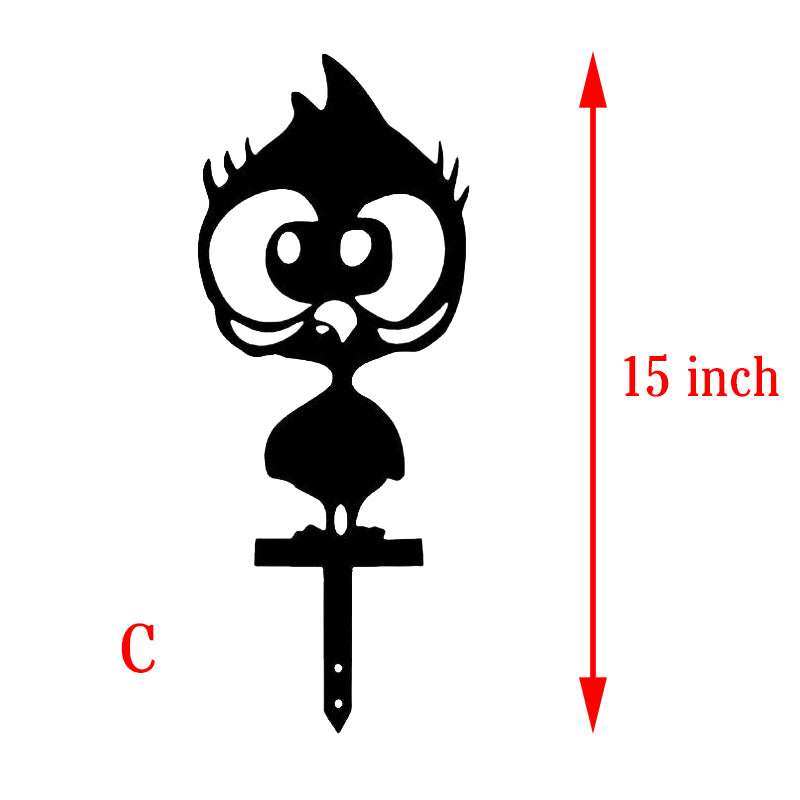Funny Chicken Yard Metal Stakes