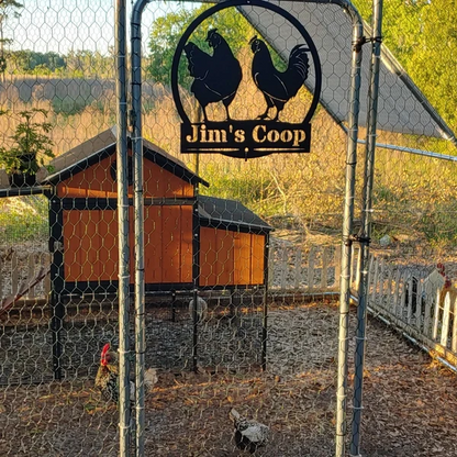 Custom Chicken Coop Metal Sign