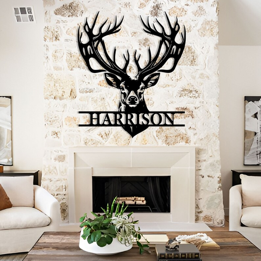 Personalised Deer Metal Wall Decor