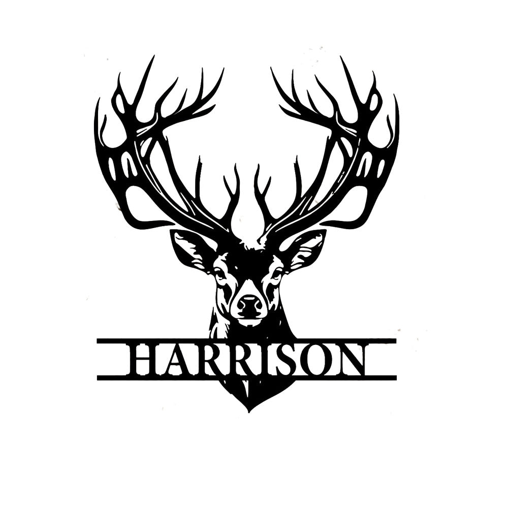 Personalised Deer Metal Wall Decor