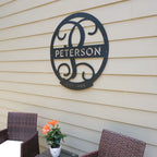 Personalized Family Name Metal Monogram