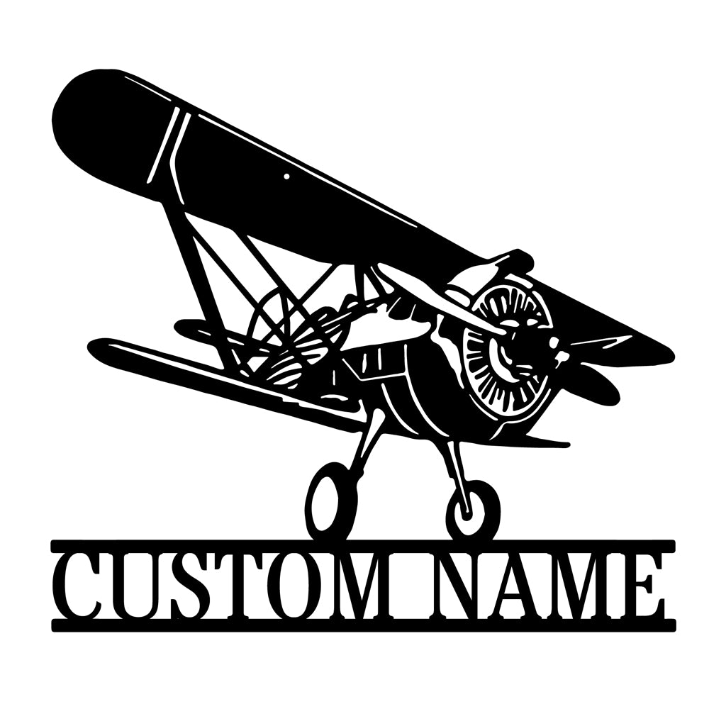 Custom Fighter Aircraft Metal Wall Decor